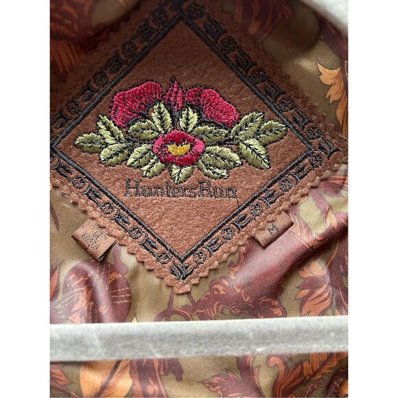 Vintage Hunters Run Leather Button Up Coat Jacket Brown Women's Size Medium - Picture 3 of 7